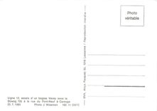 CPM Ligne 12 essais d'un bogies Vevey sous la Duewag 795 a la rue du Pont-Neuf a Carouge 22.7.1983