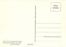 CPM He 2/2 11 et 2 voitures a l'usine electrique de Sublin vers 1914