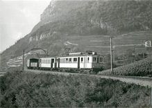 CPM Train special descendant en-dessus d'Aigle 7.10.1972