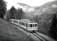 CPM BDe 4/4 402 B 421 et Bt 431 en dessous des Planches