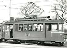CPM Be 2/2 184 avec cabines modernisees et suppression des portes. Muenchensteinerstrasse 19.2.1968