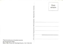 CPM Train de skieurs en double-traction sur le pont de l'Asse Mars 1964