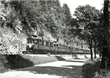 CPM Train special du 50e anniversaire entre St-Cergue et la Givrine 9.7.1966