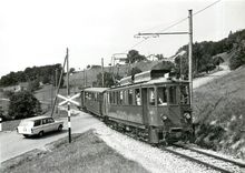 CPM Train pour St-Cergue au PN en dessus du Muids 2.7.1967
