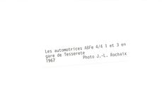 CPM Les automotrices ABFe 4/4 1 et 3 en gare de Tesserete 1967