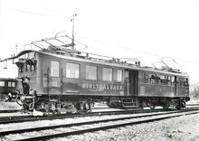 CPM SITB-Gueterzug mit der 1931 umgebauten Lok De 3/4 2 vor der einstigen Sommerwagen-Remise in Adis