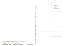 CPM couvert K 101 "flambant neuf" transforme par la Cle et le K 46 a Echallens Novembre 1962