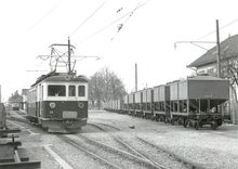 CPM Arrivee de Bercher a Echallens Rame de wagons a Cereales 25.2.1967