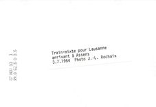 CPM Tran-mixte pour Lausanne arrivant a Assens 3.7.1964