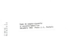 CPM Rame de wagons-couverts a Lausanne-Sebeillon Decembre 1960