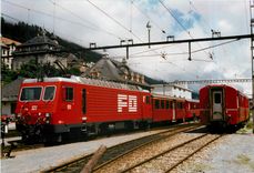 CPM Train pour Brig a Disentis Ete 1989