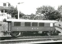 CPM Langlebiger BLS-Salonwagen As2 51 der heue noch stationaer als Besprechungsraum der Werkstaette 