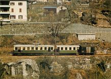 CPM Biasca-Acquarossa ABDe 2/4 1 + B2 11 + K 23 unterwegs bei Motto-Ludiano am 14.4.1973