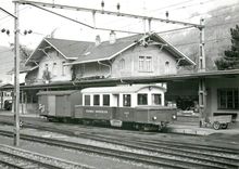CPM Ausflug des MIB-Akku-Triebwagens BDa 2/2 5 nach dem SBB-Bahnhof Meiringen zum Abholen des Stueck