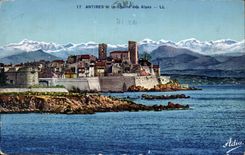 antibes - the Old city - the Alpine range - CPA