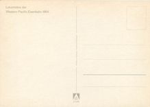 CPM Lokomotive der Western Pacific Eisenbahn 1864