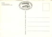 CPM 91 125 vor einem Schbellzug in Frankfurt(M)-West um 1955