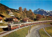CPM Train automoteur des Chemin de fer de l'Oberland bernois près de Grindelwald / Wetterhorn