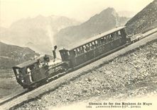 CPM Train pour les Rochers de Naye près de la station de Jaman