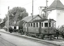 CPM Gemischerter Zug mit Lokomotive FO Hge 4/4 33 vor dem Rhonegletscher und dem ehemailgen Grandhot