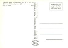 CPM Kreuzung zweier Schneillaufer VBZ Be 2/2 1017 mit 1015 beim Polytechnikum um 1070