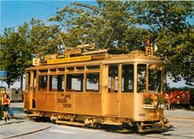 CPM Zur Erinnerung an eine Fahrt mit em goldige Sachsitram der Verkehrsbetriebe der Stadt Zurich