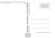 CPM Gemutliches Zurich 1902 Bahnhofplatz mit imposanterm Du Nord-Haus