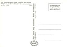 CPM Die Zurichbergbahn (heute Polybahn) mit offenem Wagen auf der Eisenbrucke uber dem schmaien Seil