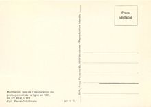 CPM Montheron  lors de l'inauguration du prolongement de la ligne en 1907.Ce 2/2 45 et C101. Coll. P