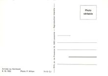 CPM Arrivée au Noirmont.9.10.1952. photo P.Willen