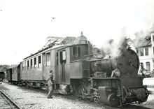 CPM train spécial pour Saignelégier au Noirmont 10.8.1952. photo P. Willen