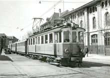 CPM Bern Militarplatz  be 4/4 35  B13 B10 B2 51  B2 50.8.4.1956 photo J-J Meltzer