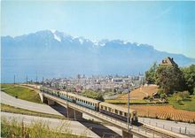 CPM MONTREUX-CLARENS - Le M.O.B Clarens et les Alpes