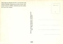 CPM Cette ligne de chemi de fer à voie étroite relie NICE à DIGNE. Parant de la cote d'Azur  elle mo