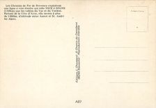 CPM CHEMINS DE FER DE PROVENCE -Le Fugeret et la célèbre boucle du chemin de fer