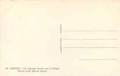 CPA rennes-u coin des Jardins sur la Vilaine.Entree de la Rue de Rohan