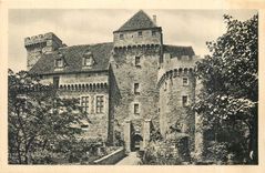 CPA CHATEAU DE CASTELNAU-BETENOUX( Fondation Jean Moulierat) Detail de la façade u Nord