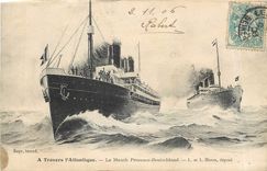 CPA A Travers l'Atlantique Le Match Provence Deutschland L et L Havre 