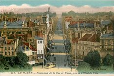 CPA Le Havre Panorama de la Rue de Paris pris de l'Hotel de Ville 