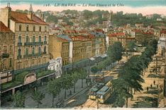 CPA Le Havre La Rue Thiers et la Cote Tramway