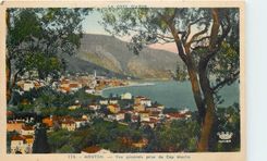 CPA Menton Vue generale prise du Cap Martin 
