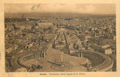 CPA Roma Panorama dalla cupola di S Pietro 