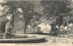 CPA Roma Monte Pincio Fontana di Mose con S Pietro 