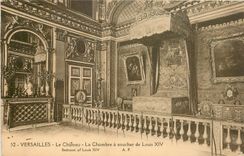 CPA Versailles Le Chateau La Chambre a coucher de Louis 