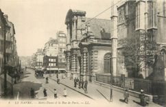 CPA Le Havre Notre Dame et la Rue de Paris 