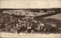 Bordeaux - panorama seen of the Tower Michel saint - CPA