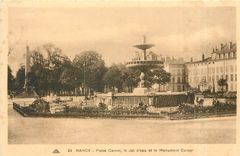 CPA Nancy Place Carnot le Jet d'eau et le Monument Garno 