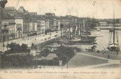 CPA Le Havre Quai d'Orleans et Bassin du Commerce Bateaux