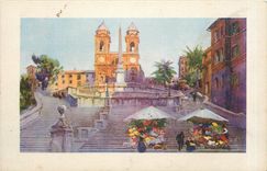 CPA Roma Piazza di Spagna Trinita dei Monti 