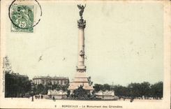 Bordeaux CPA the monument of of Gironde (toilee)